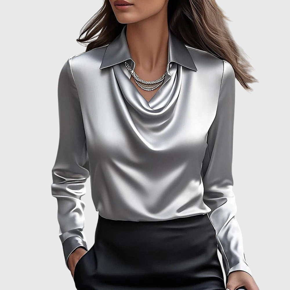 SYLVIA | Bluse mit luxuriösem Glanz