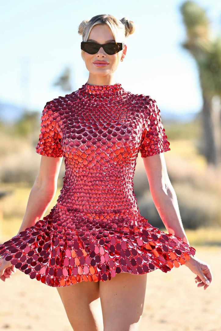 ELOWYN | Hochgeschlossenes Minikleid