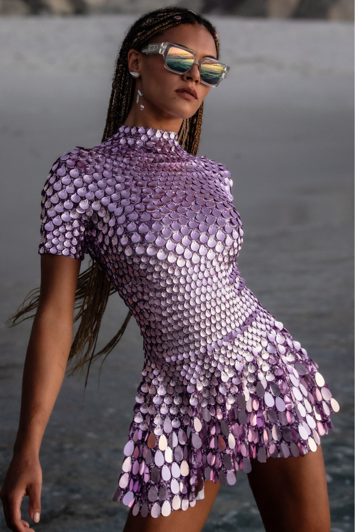 FRANKIE | Minikleid mit hohem Kragen