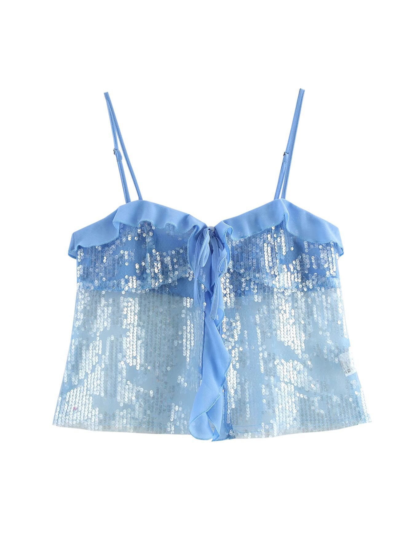 CLARISSA | Pailletten-Haltertop