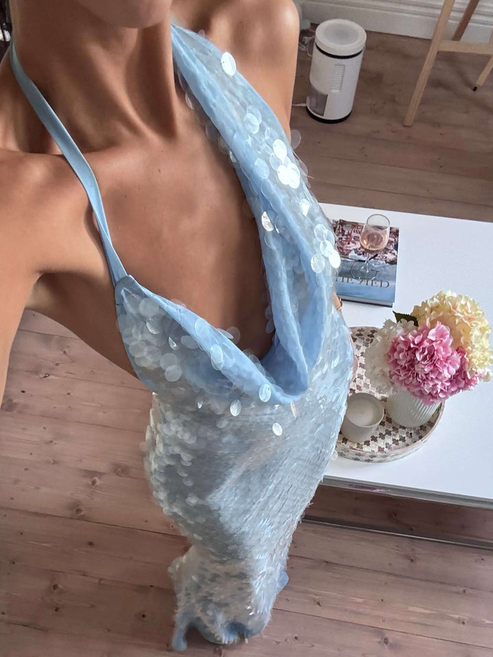 LEANNA | Glitzerndes Maxikleid mit Pailletten