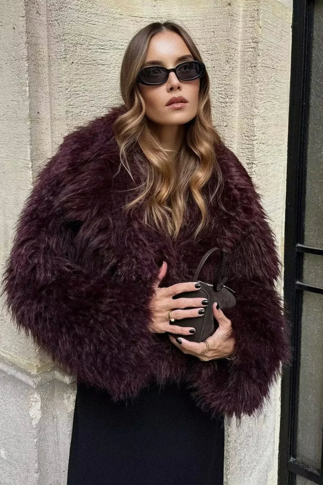 NOEMI | Kurze flauschige Jacke