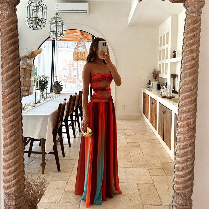 LANEY | Trägerloses Maxikleid