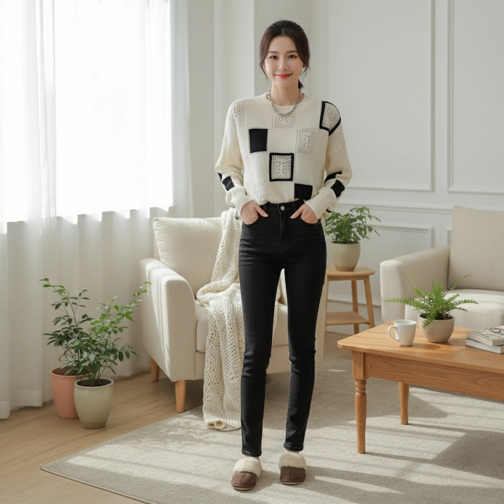 JULE | Patchwork Strickpullover