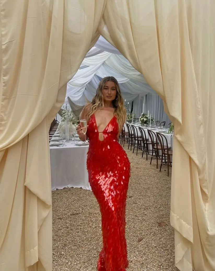 KAILANI | Pailletten-Maxikleid