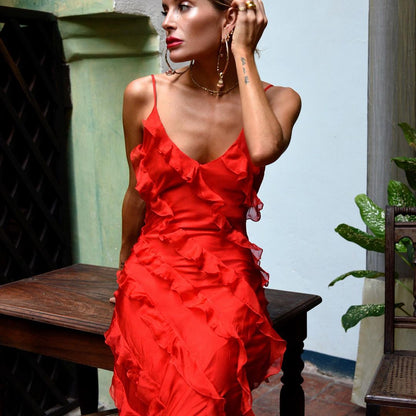 ZARA | Kleid mit Rüschen