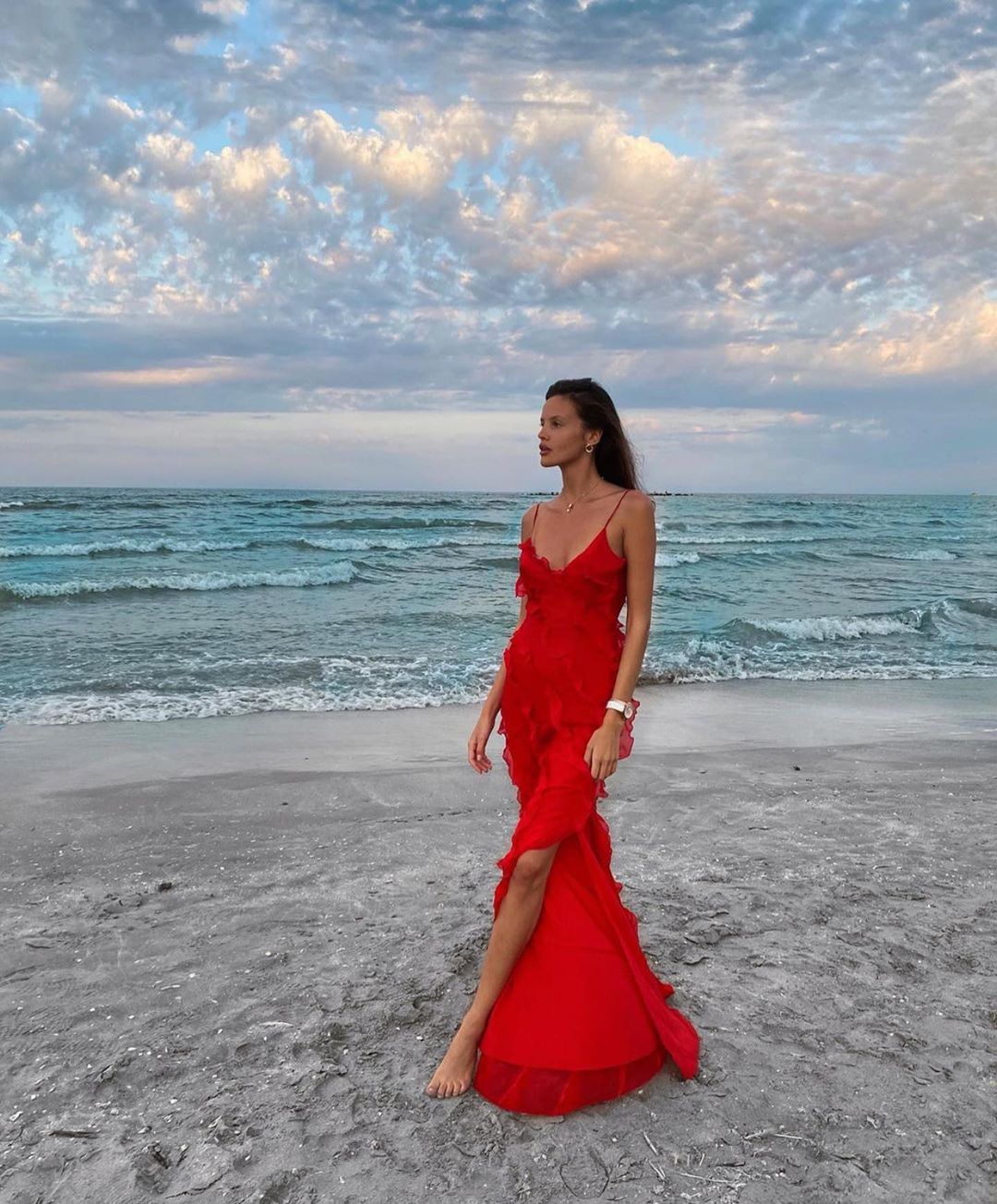 ZARA | Kleid mit Rüschen