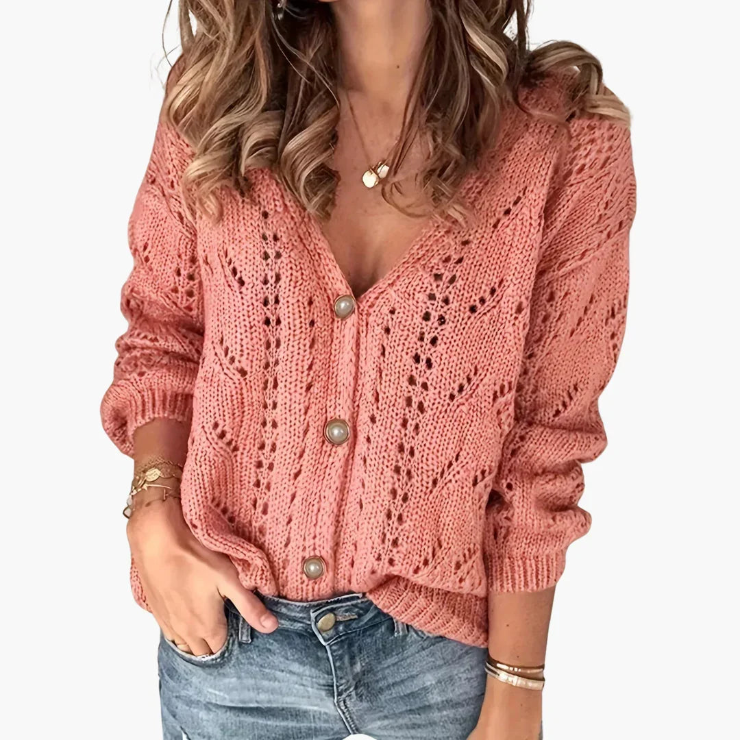 SIGNE | Geknöpfter Strick Cardigan