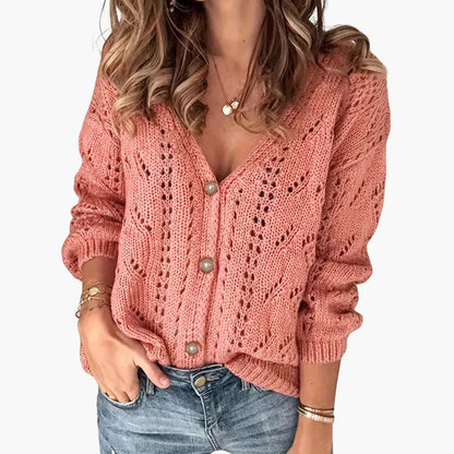 SIGNE | Geknöpfter Strick Cardigan