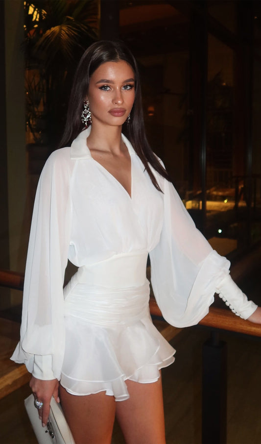 ANGELINA | Minikleid mit Laternenärmeln