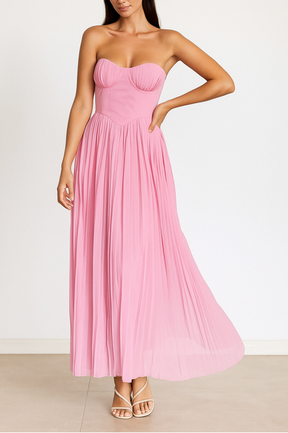 CORA | Trägerloses Maxikleid
