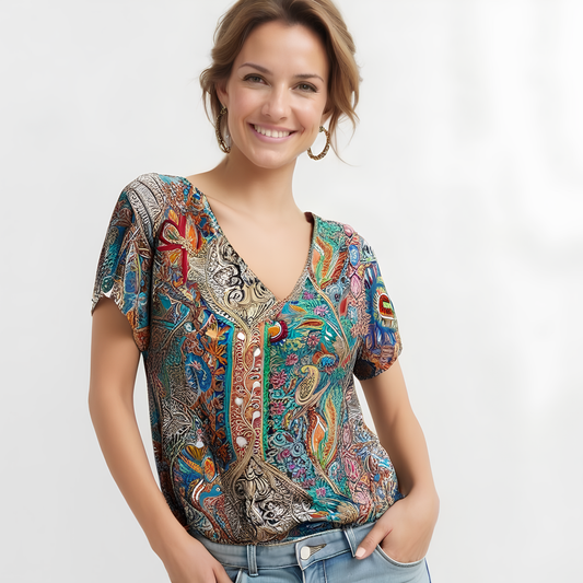MARA | LOSE SHIRT MIT V-AUSCCHNITT