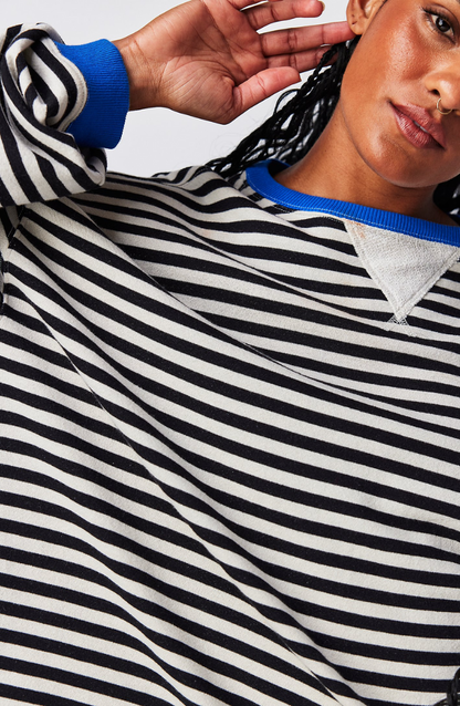 MANA | Gestreifter Oversize-Pullover
