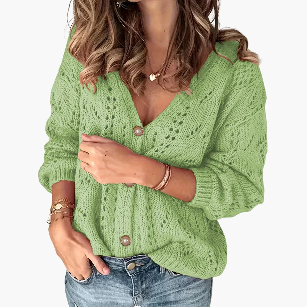 SIGNE | Geknöpfter Strick Cardigan
