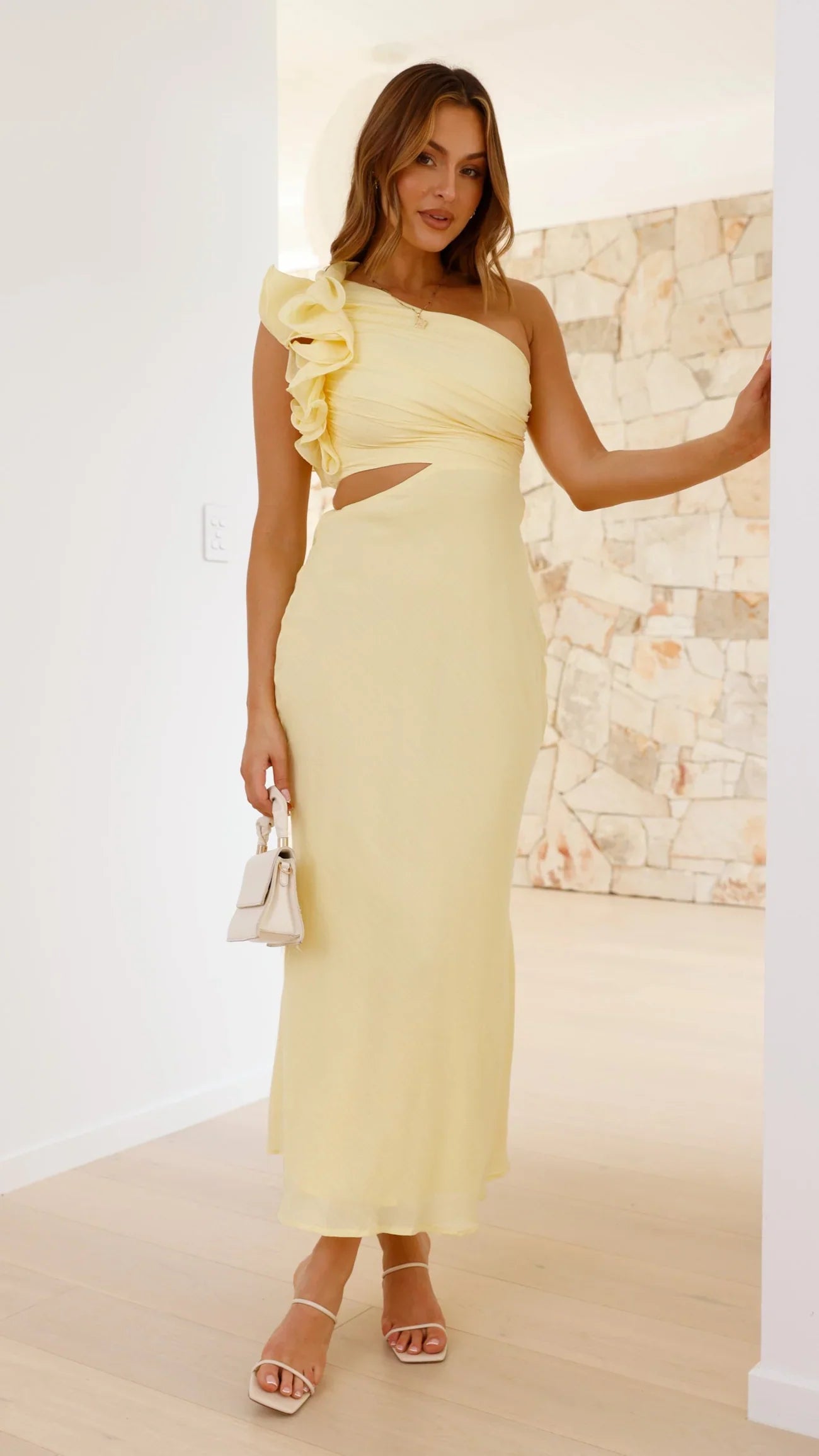 BLAIRE | One-Shoulder-Maxikleid mit Cut-outs