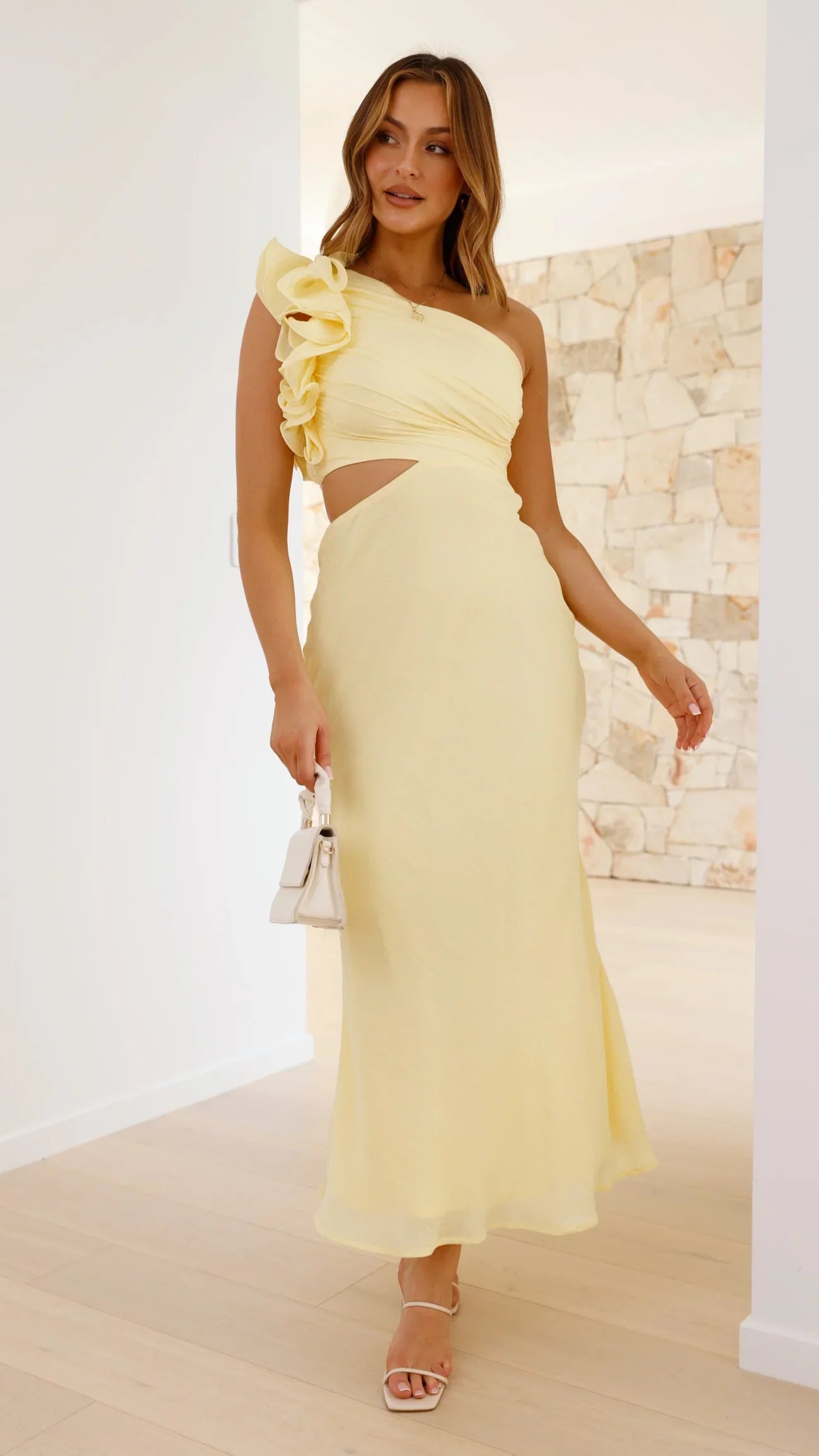 BLAIRE | One-Shoulder-Maxikleid mit Cut-outs