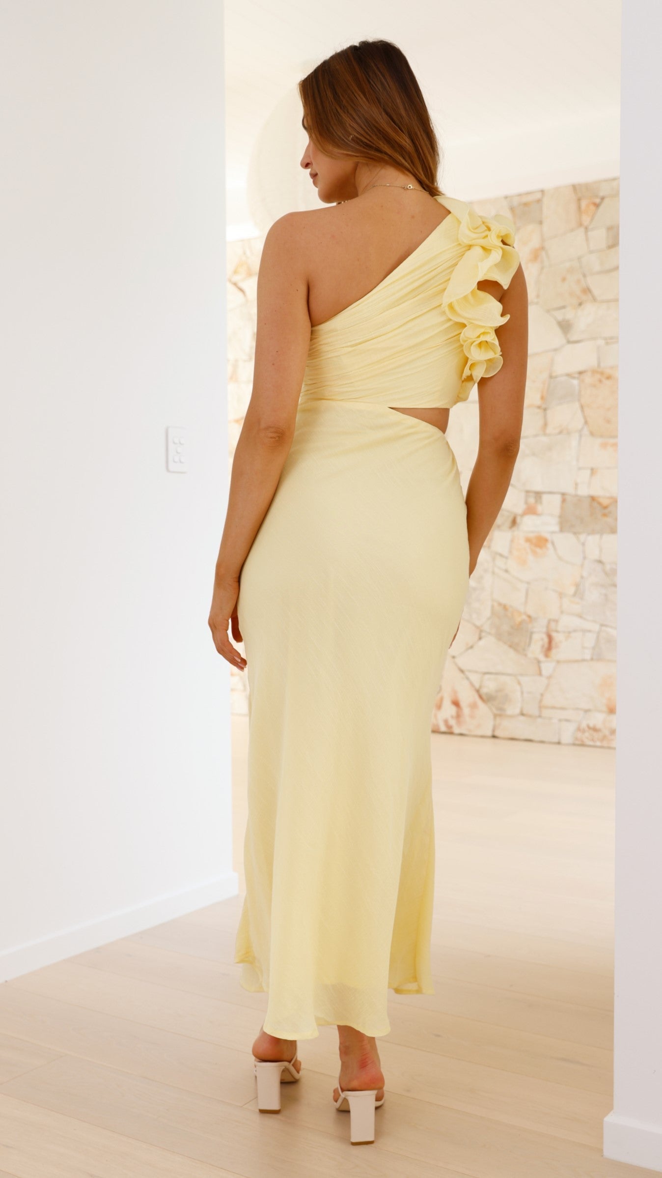 BLAIRE | One-Shoulder-Maxikleid mit Cut-outs