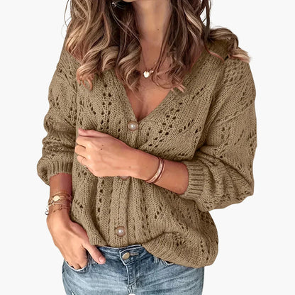 SIGNE | Geknöpfter Strick Cardigan