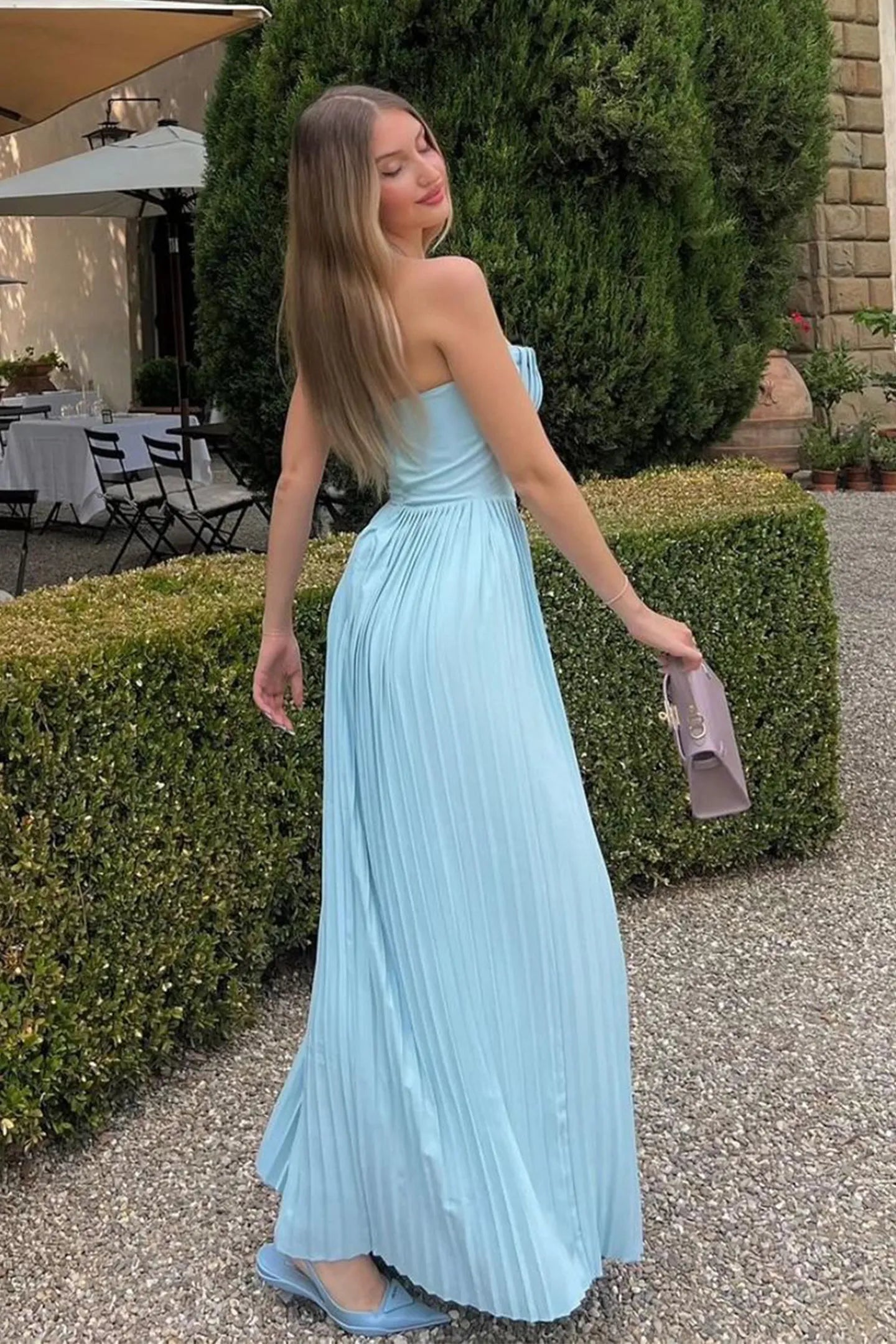 CORA | Trägerloses Maxikleid