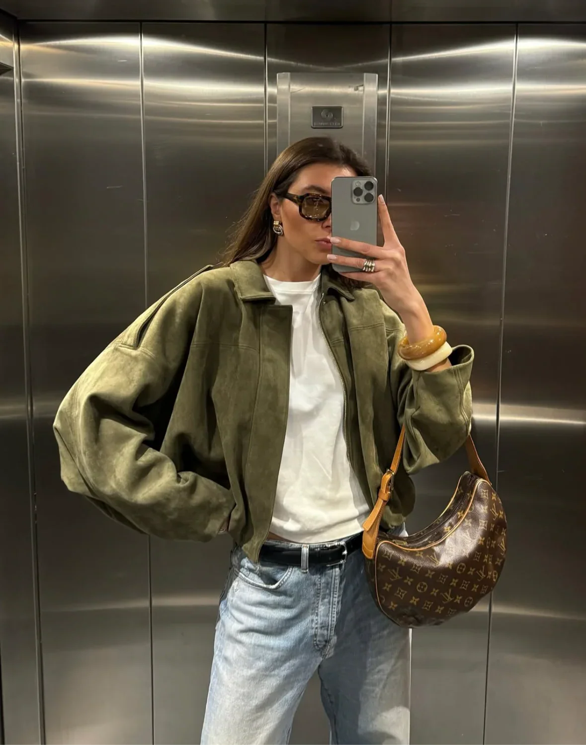 Kaori | Wildleder-Pilotjacke mit Struktur