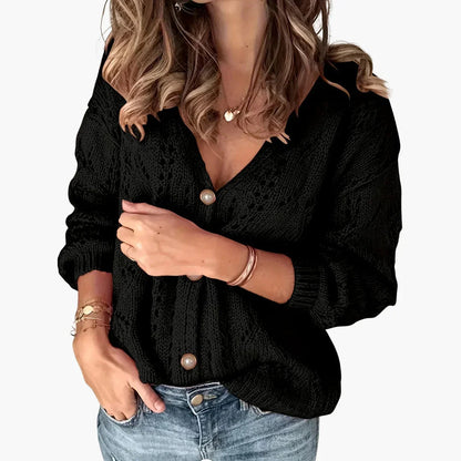 SIGNE | Geknöpfter Strick Cardigan