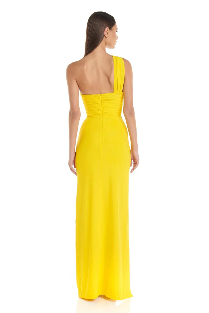 LENNOX | Ein-Schulter-Maxikleid