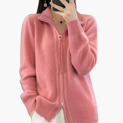 MARGA | Reißverschluss Strickjacke