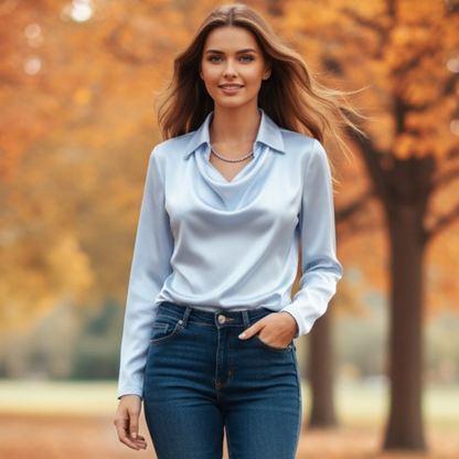 SYLVIA | Bluse mit luxuriösem Glanz