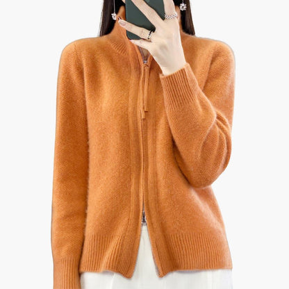 MARGA | Reißverschluss Strickjacke
