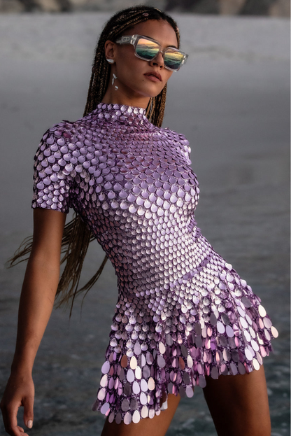 FRANKIE | Minikleid mit hohem Kragen