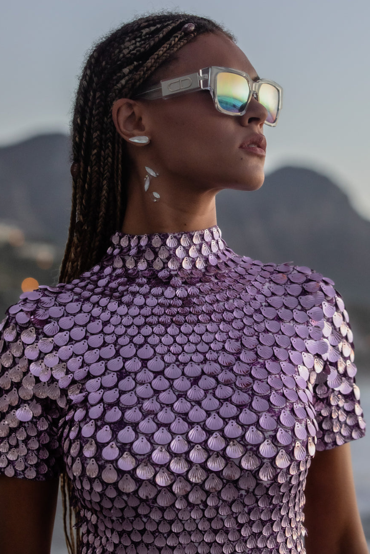 FRANKIE | Minikleid mit hohem Kragen