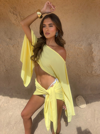 SAMARA | Zitronen-Sarong-Set