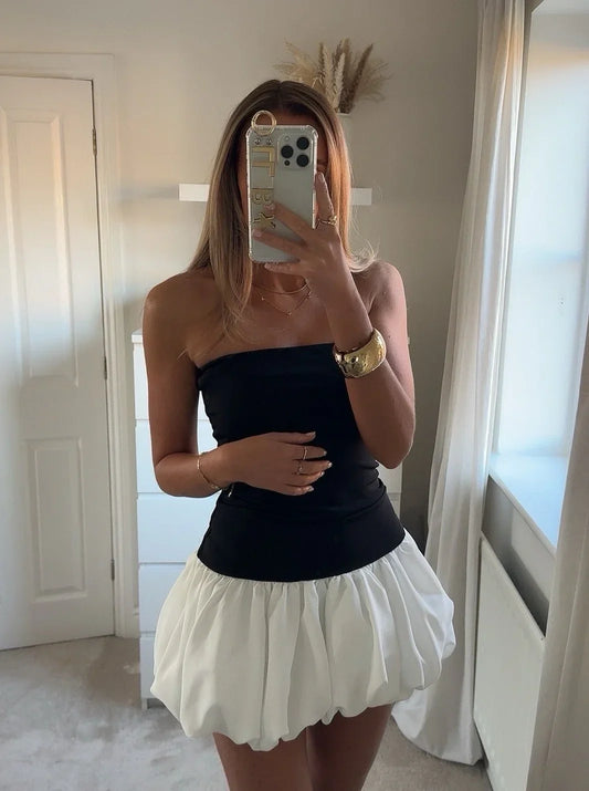 DANIELLE | Minikleid mit Ballonsaum