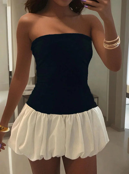 DANIELLE | Minikleid mit Ballonsaum