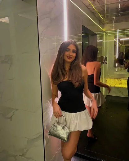 DANIELLE | Minikleid mit Ballonsaum
