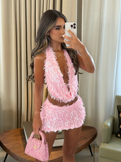 CALYPSO | Zweiteiliges Set mit Pailletten und Quasten