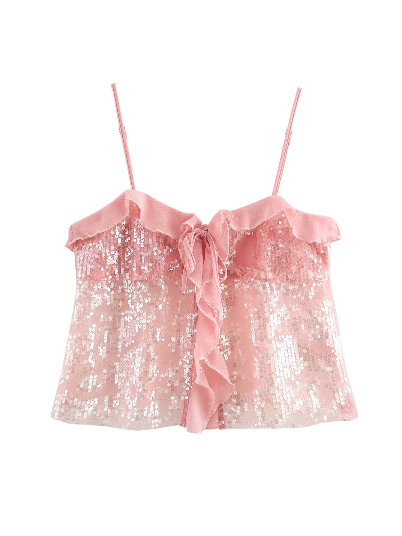 CLARISSA | Pailletten-Haltertop