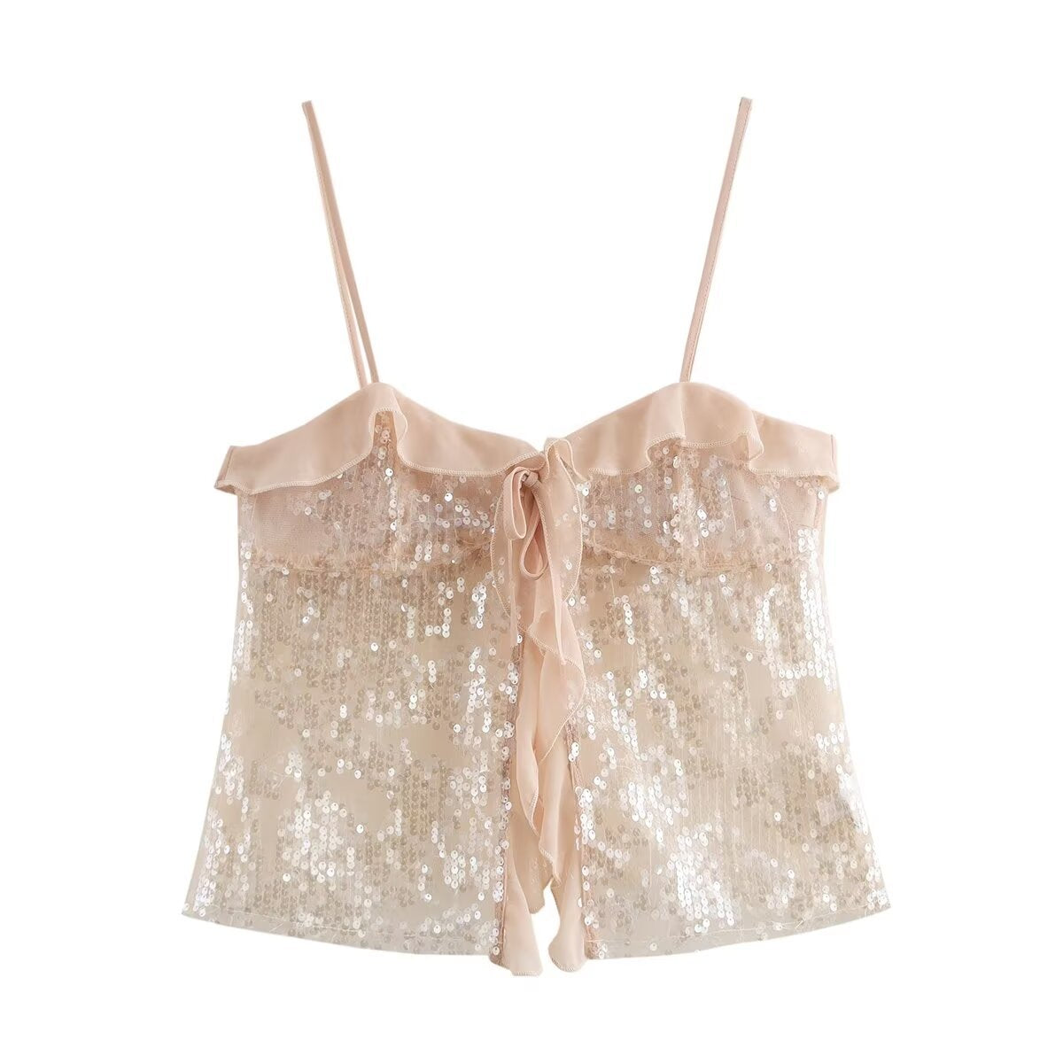 CLARISSA | Pailletten-Haltertop