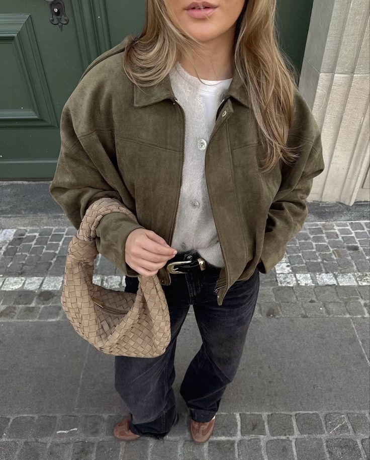 Kaori | Wildleder-Pilotjacke mit Struktur