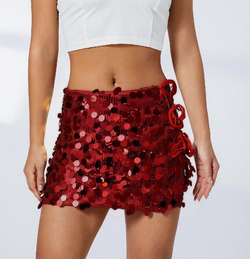 HADASSAH | Minirock mit Glitzerpailletten