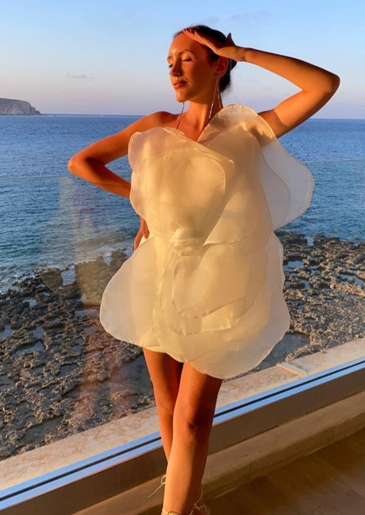 BIANCA | Minikleid mit One-Shoulder-Träger und Blumenmuster