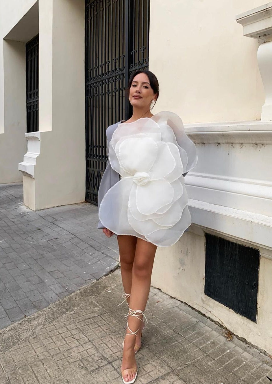 BIANCA | Minikleid mit One-Shoulder-Träger und Blumenmuster