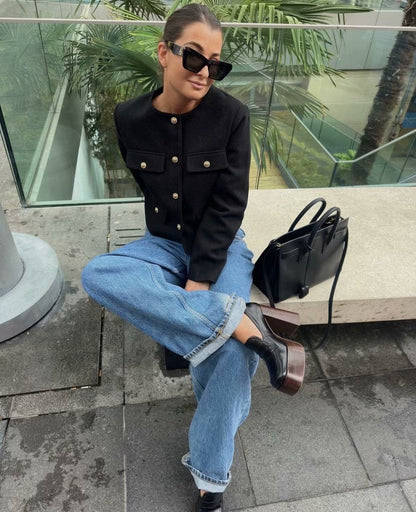 Megan | Vintage-Jacke in verkürzter Länge