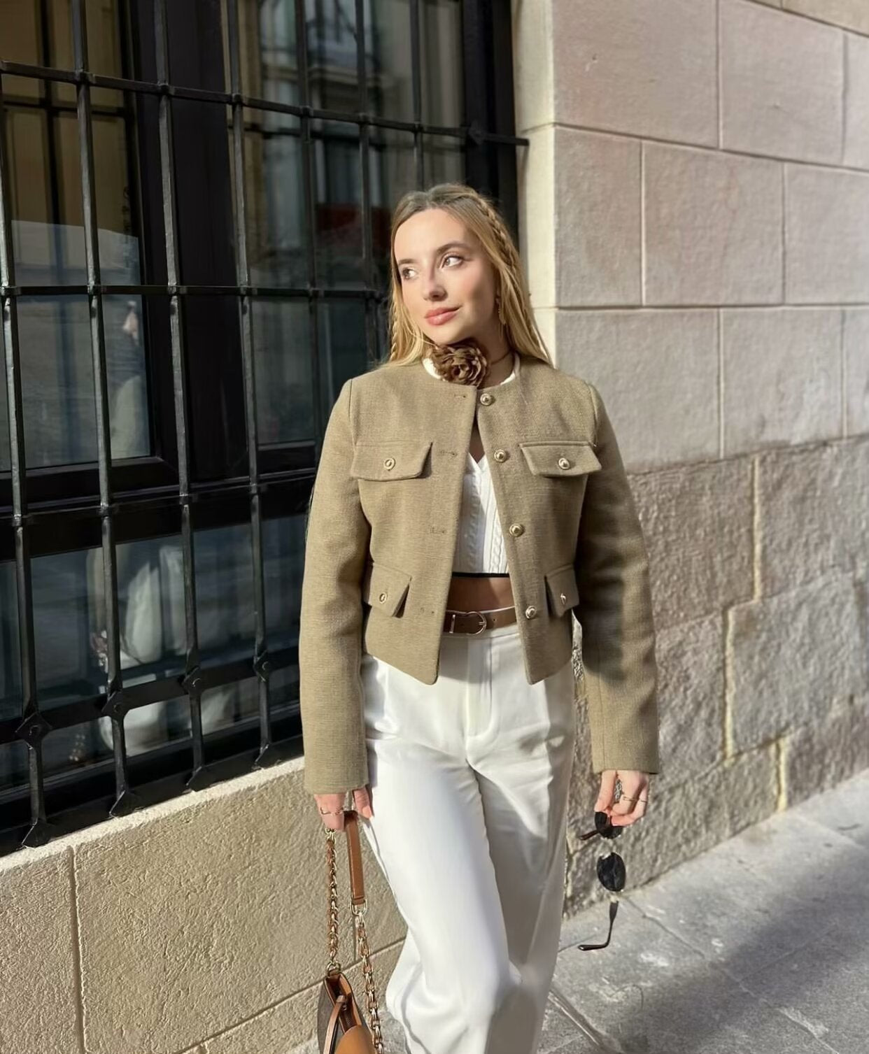 Megan | Vintage-Jacke in verkürzter Länge