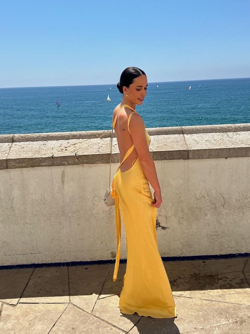 Caroline | Rückenfreies Maxikleid