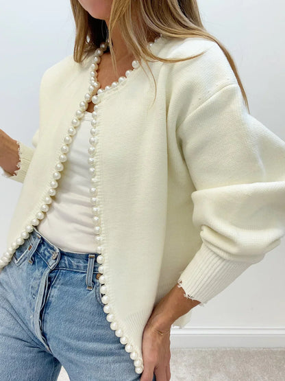 Nancy | Perlen-Strickjacke