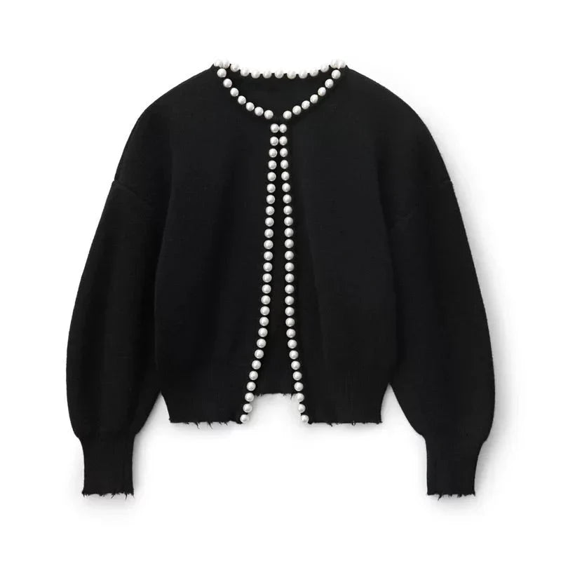Nancy | Perlen-Strickjacke