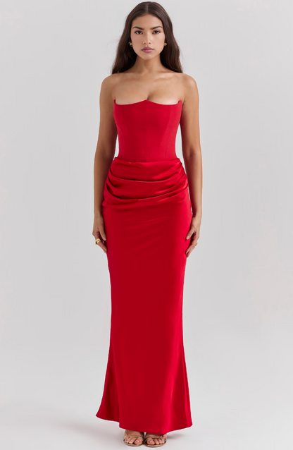 Tessa | Trägerloses Maxikleid