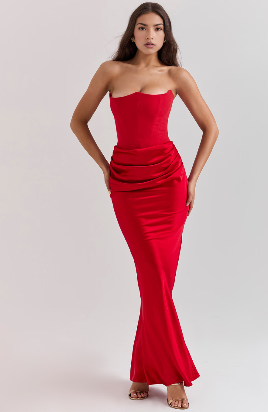 Tessa | Trägerloses Maxikleid
