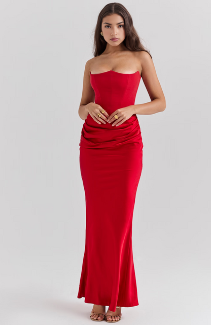 Tessa | Trägerloses Maxikleid